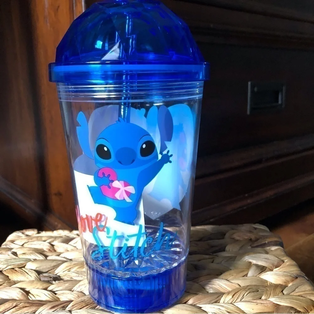 Disney's Stitch and Angels dome lid light-up tumbler